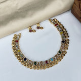 Latest Gold Plated Matte Finish Designer Necklace JH1731