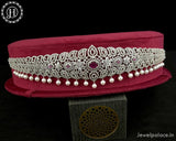 Beautiful Silver Plated With AD Stone Waist Hip Belt Kamarband For Wedding Wear