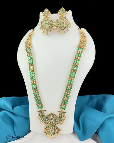 Exclusive Gold Plated Temple Long Haram JH2025