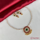 Latest Gold Plated Antique Necklace With Earrings JH2379