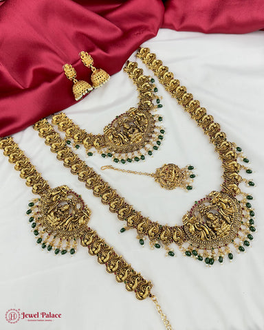 Gold Plated Bridal Dulhan Full Wedding Jewelry Set for Indian Brides JH2516