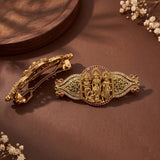 Beautiful Gold Plated Kemp Stone Premium Quality Hair Clip JH2579