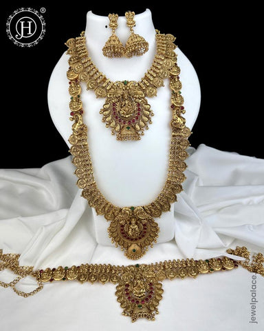 Antique Gold Plated Semi Bridal Jewellery JH3116