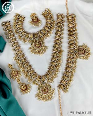Antique Gold Plated Semi Bridal Jewellery JH3180