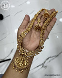 Beautiful Gold Finish Lakshmi Design Haram Set JH4184