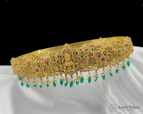 Beautiful Gold Plated Temple Design Vaddanam Hip Belt For Saree JH3346