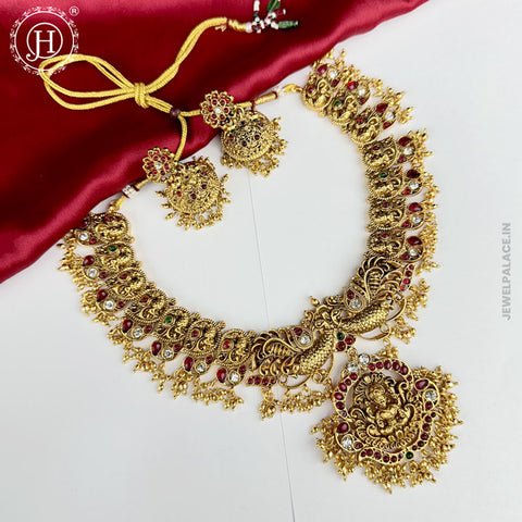 Unique Gold Plated Kemp Stone Necklace JH3554