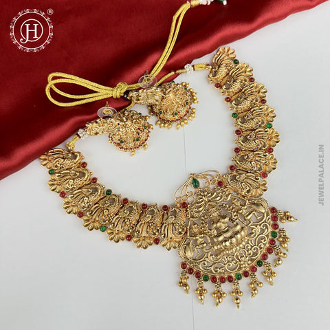 Unique Gold Plated Kemp Stone Necklace JH3556