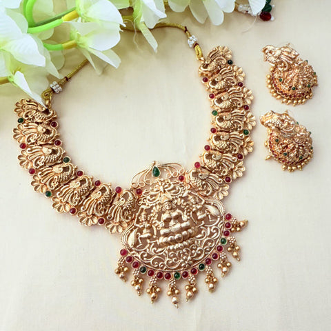 Unique Gold Plated Kemp Stone Necklace JH3556