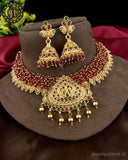 Unique Gold Plated Kemp Stone Necklace JH3560