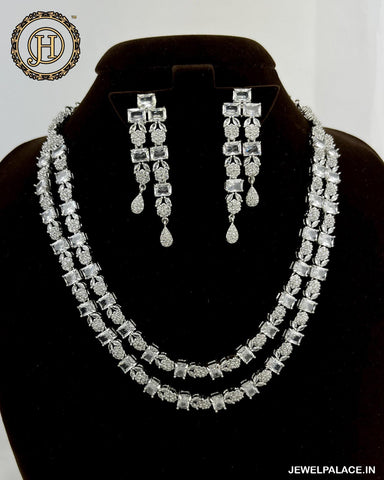 Elegant Premium Quality AD Stone Necklace Set JH3596