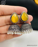 Latest German Silver Oxidised Stylish Earrings JH3599