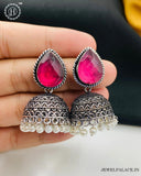 Latest German Silver Oxidised Stylish Earrings JH3599