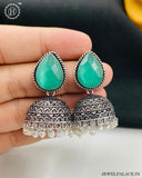 Latest German Silver Oxidised Stylish Earrings JH3599