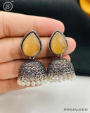 Latest German Silver Oxidised Stylish Earrings JH3599