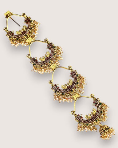 Hair Jadai Billai Brooch South Indian Traditional Bridal Hair Accessories JH3606