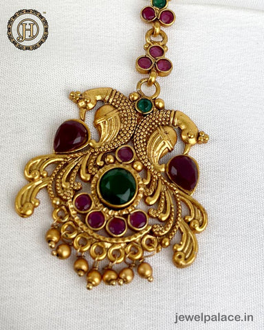 Gold Plated Brass With AD Stone Designer Necklace Set JH3615