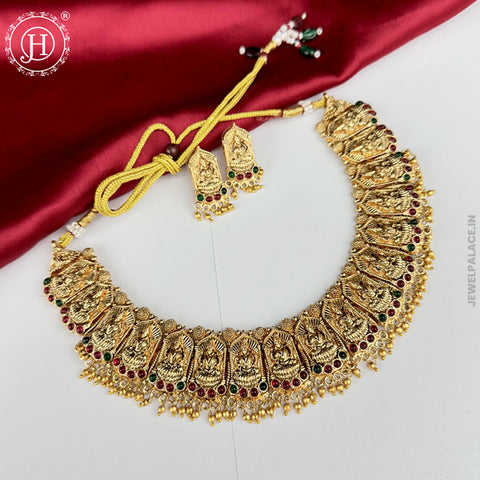 Gold Plated Beautiful Temple Necklace JH3617