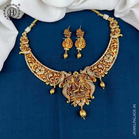 Gold Plated Premium Quality Temple Necklace JH3619
