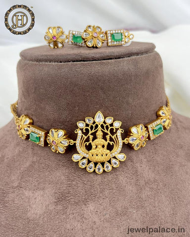 Gold Plated Premium Quality Temple Necklace JH3622