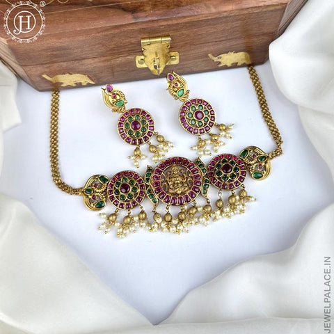 Gold Plated Premium Quality Temple Necklace JH3623
