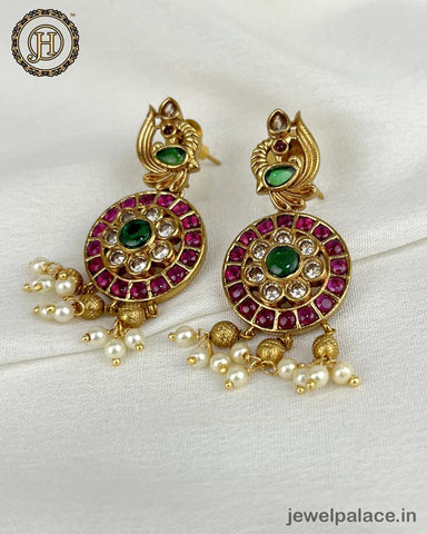 Gold Plated Premium Quality Temple Necklace JH3624