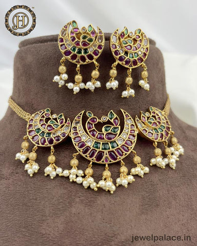 Gold Plated Premium Quality Temple Necklace JH3625