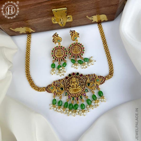 Gold Plated Premium Quality Temple Necklace JH3629