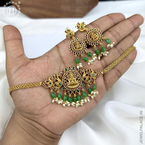 Gold Plated Premium Quality Temple Necklace JH3629