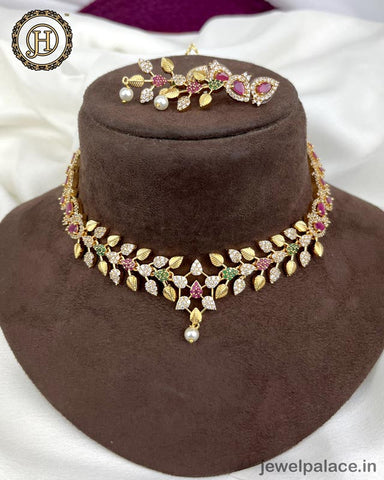 Gold Plated Premium Quality Temple Necklace JH3630