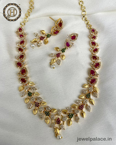 Gold Plated Premium Quality Temple Necklace JH3630