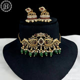 Designer Peacock Design Kemp Stone Necklace JH3657