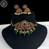 Designer Peacock Design Kemp Stone Necklace JH3658