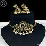 Designer Peacock Design Kemp Stone Necklace JH3658