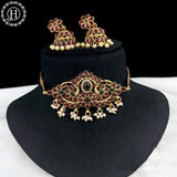 Designer Peacock Design Kemp Stone Necklace JH3658