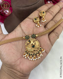Beautiful Gold Plated Kemp Stone peacock Necklace JH3660