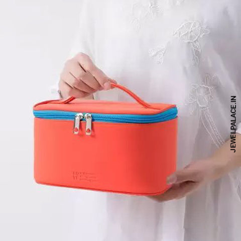 Multipurpose PU Leather Waterproof Zipper Cosmetic Storage JH3671
