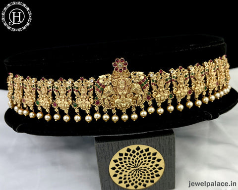 Beautiful Gold Plated Temple Design Vaddanam Kamarpatta Waist Hip Belt JH3680