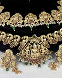 Latest Gold Plated Elegant South Indian Temple Design Bridal Jewellery Set JH3682