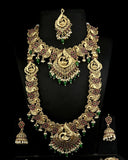 Latest Gold Plated Elegant South Indian Temple Design Bridal Jewellery Set JH3683