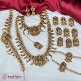 Latest Gold Plated Elegant South Indian Temple Design Bridal Jewellery Set JH3688
