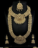 Latest Gold Plated Elegant South Indian Temple Design Bridal Jewellery Set JH3690