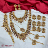 Latest Gold Plated Elegant South Indian Temple Design Bridal Jewellery Set JH3692