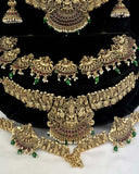 Latest Gold Plated Elegant South Indian Temple Design Bridal Jewellery Set JH3692