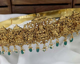 Beautiful Gold Plated Temple Design Vaddanam Hip Belt For Saree JH3698