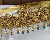 Beautiful Gold Plated Temple Design Vaddanam Hip Belt For Saree JH3700