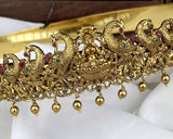 Beautiful Gold Plated Temple Design Vaddanam Hip Belt For Saree JH3701