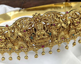 Beautiful Gold Plated Temple Design Vaddanam Hip Belt For Saree JH3704
