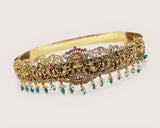 Beautiful Gold Plated Temple Design Vaddanam Hip Belt For Saree JH3705