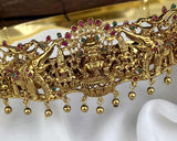 Beautiful Gold Plated Temple Design Vaddanam Hip Belt For Saree JH3707